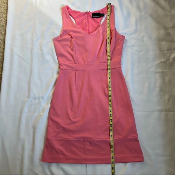Cynthia Rowley Womens Mini Dress Pink Small Sculpted  Sheath V-Neck‎ Sleeveless - Picture 14 of 17